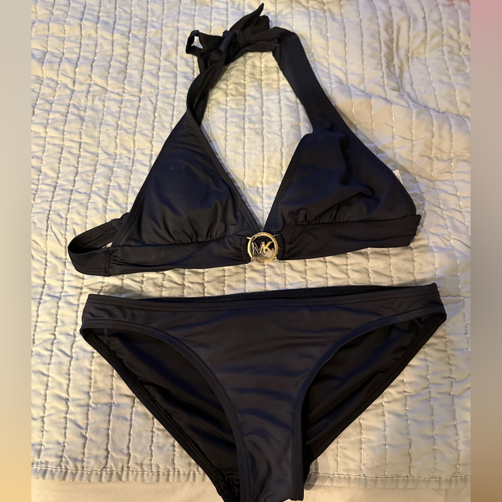 Michael Kors Black Triangle Bikini Set
